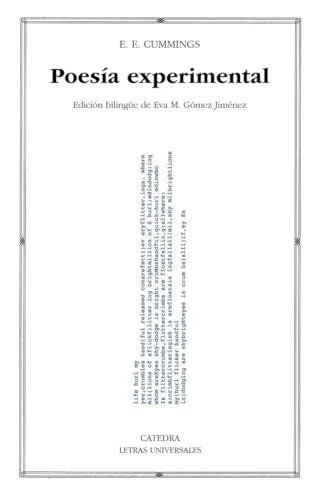 Libro POESIA EXPERIMENTAL de CUMMINGS E.E. en Colombia, poesia
