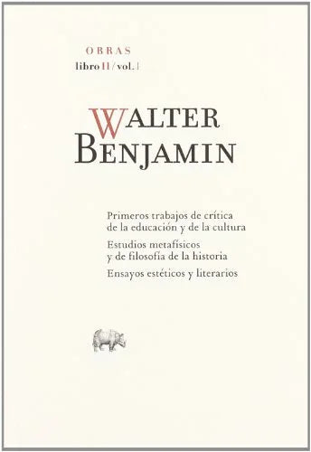 Libro WALTER BENJAMIN LIBRO II / VOL 1 de WALTER BENJAMIN en Colombia, filosofia