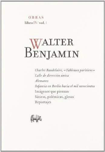 Libro WALTER BENJAMIN OBRAS COMP LI IV VOL 1 de BENAJAMIN WALTER en Colombia, filosofia