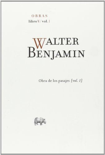 Libro Walter Benjamin Obras Libro V Vol I Los