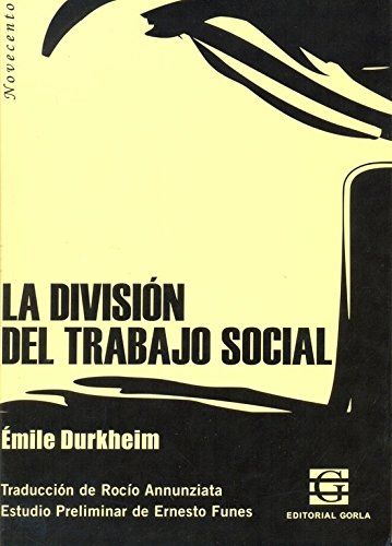 Libro La Division Del Trabajo Social