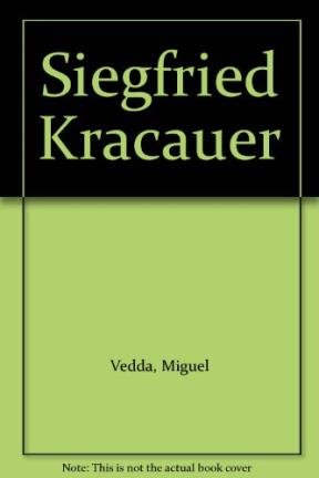 Libro Sigfried Kracauer, Un Pensador Mas Alla
